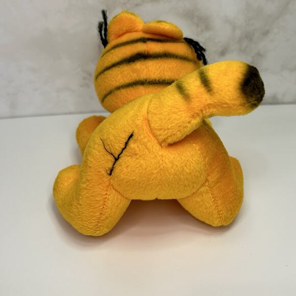 1978 Garfield Cat Plush Fine Toy Co Paws 6 Inch Vintage Stuffed Animal Orange - Picture 3 of 6